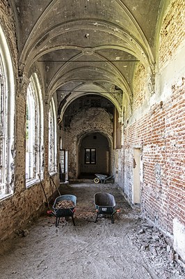 L’aile du cloître pendant le chantier - © Urban.brussels